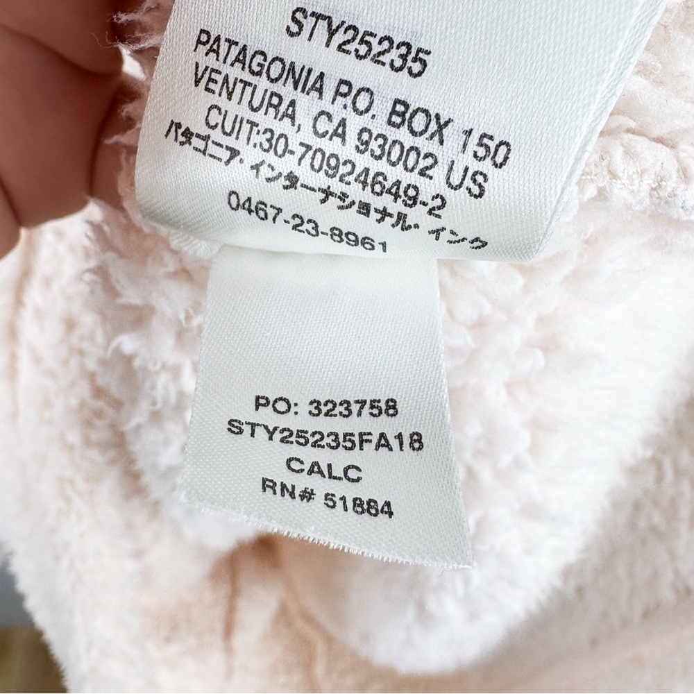 Patagonia Los Gatos 1/4 Zip Fleece Jacket Pullover Natural Cream White Womens XL - Picture 7 of 9